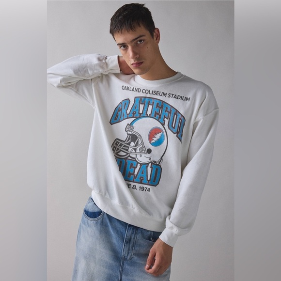 Junk Food Clothing Other - Junk Food x Grateful Dead Helmet Graphic Crewneck Sweatshirt Size XL
